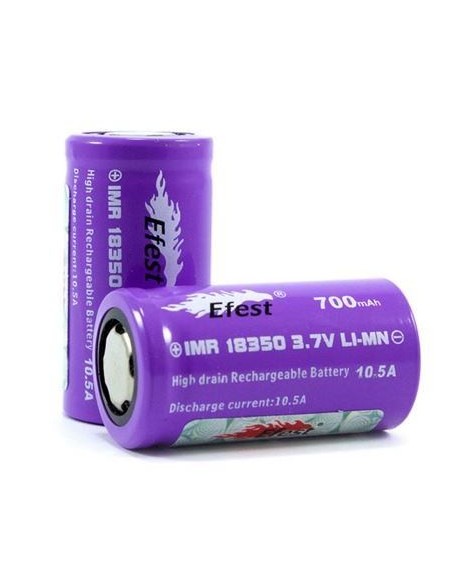 Accu Efest IMR 18350 - 700 mAh 35 A. Flat top