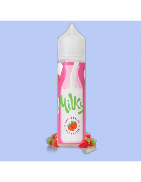 E-liquide Lait Fraise 50ml Milky - LCQV