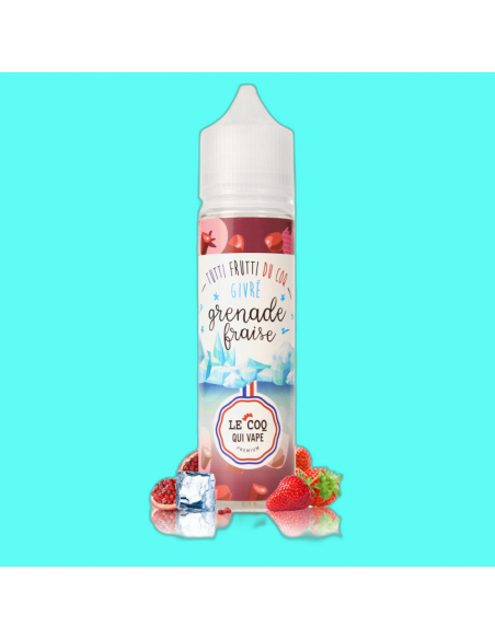 E-liquide Grenade Fraise Givrée 50ml Tutti Frutti - Le Coq Qui Vape